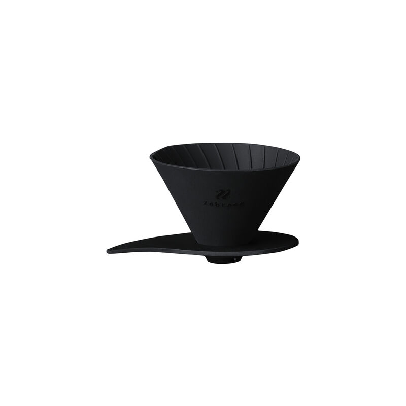 Hario - Zebrang V60-01 Flat Dripper - Goutte à goutte pliable en silicone noir
