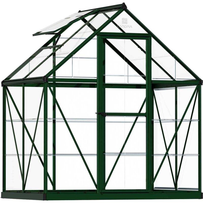 Palram - Serre de jardin en aluminium vert et polycarbonate Harmony 2.3m²