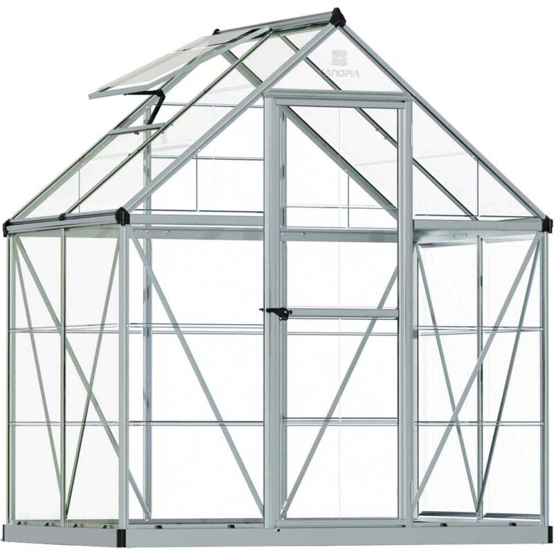 Palram - Serre de jardin en aluminium argent et polycarbonate Harmony 2.3m²
