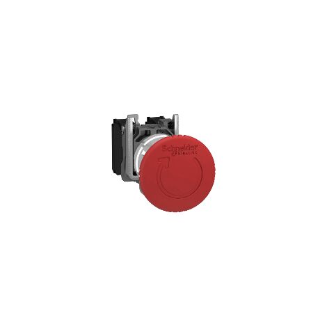 Harmony arrêt d'urgence rouge Ø22- tête Ø 40 - tourner pour déverrouiller - 2O - XB4BS8444