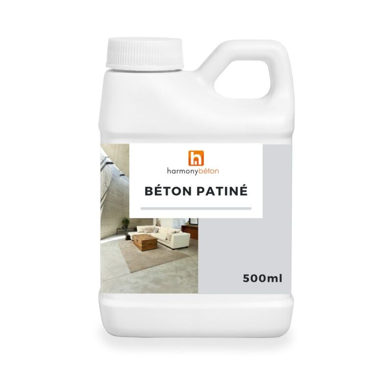 Harmony Beton - Patine pour béton - BP08 Noir 500 ml - Harmony Béton
