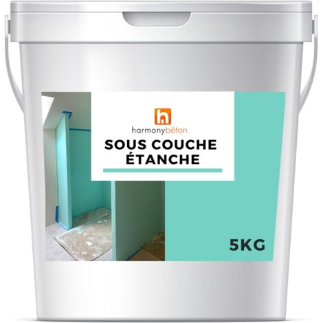 Harmony Beton – Sous-couche étanche 5 kg – Résine d'étanchéité en phase aqueuse – Pour zones humides – Application facile au rouleau