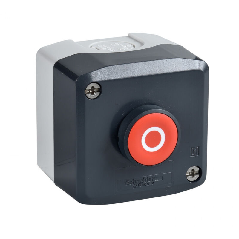 Harmony boite - 1 bouton poussoir rouge affleurant Ø22 - 1F+1O - O - XALD112E