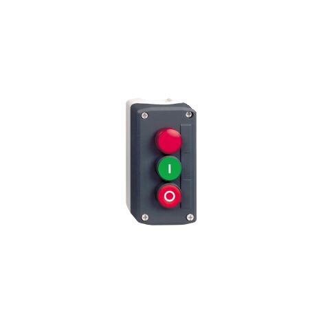 Harmony boite - 3 boutons poussoirs Ø22 - vert /rouge/voyant rouge