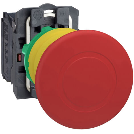 Harmony bouton poussoir arrêt d'urgence XB5 diam.  22mm rouge pousser/tirer SCHNEIDER XB5AT842