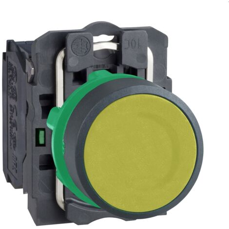 Harmony bouton-poussoir jaune Ø22 - à impulsion affleurant - 1F - XB5AA51