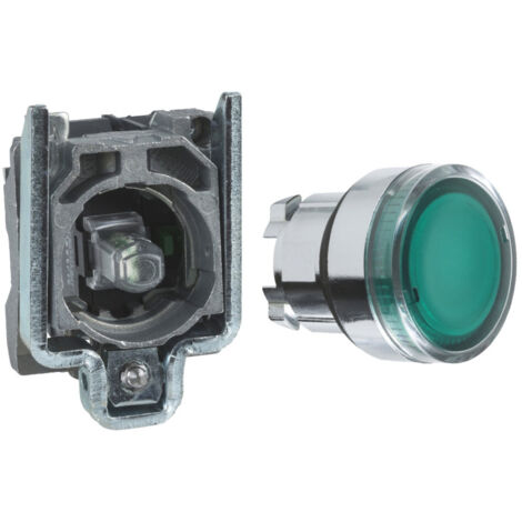 Harmony - Bouton poussoir lumineux impulsion vert 24v, contact f zbe101 (XB4BW33B1)