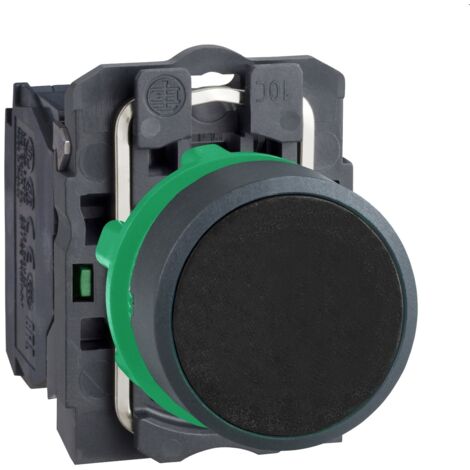 Harmony bouton-poussoir noir Ø22 - à impulsion affleurant - 1F - XB5AA21