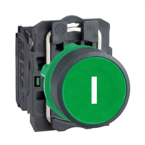 Harmony bouton-poussoir vert Ø22 - à impulsion affleurant - 1F - XB5AA3311