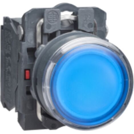 Harmony bt-pous lumineux bleu Ø22 - impulsion - 24V - 1O+1F - XB5AW36B5