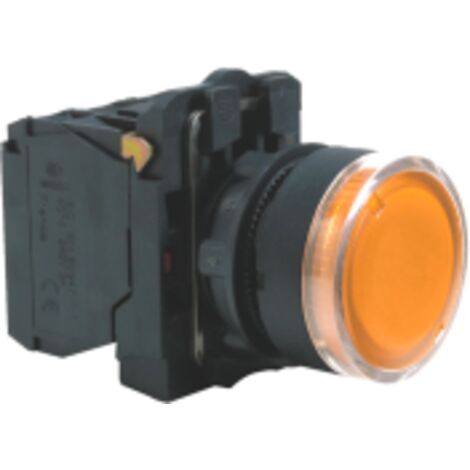 Harmony bt-pous lumineux orange Ø22 - impulsion - 24V - 1O+1F  - XB5AW35B5