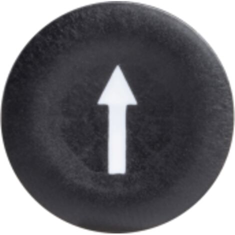 Harmony cabochon lisse flèche haute - noir pour poussoir rond Ø22 - ZBA335