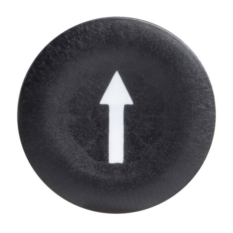 Harmony cabochon lisse flèche haute - noir pour poussoir rond Ø22 - ZBA335