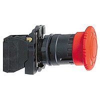 Harmony coupure d urgence rouge Ø22 tête Ø 40 tourner pour déverrouiller 1O - XB5AS542