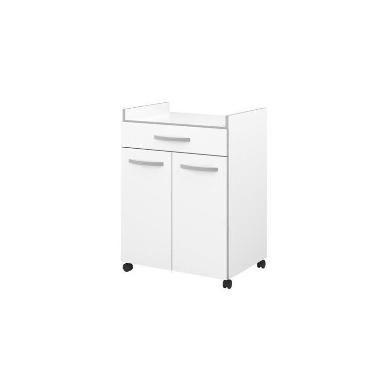 Les Tendances - harmony Desserte de cuisine l 60cm - Blanc mat