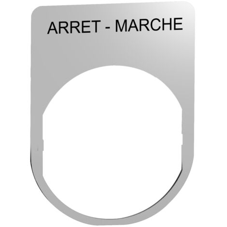Harmony étiquette 30x40 métallique texte AUTO-MAIN noir SCHNEIDER ZBYM2166