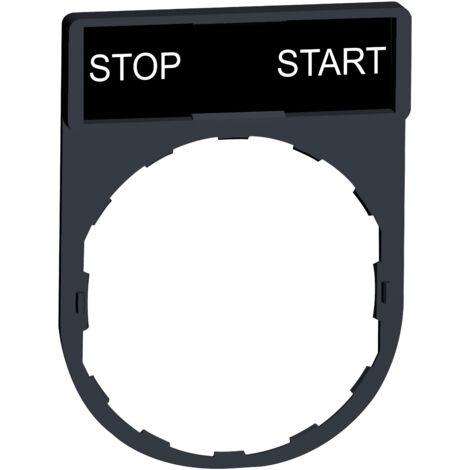 Harmony - porte-étiquette 30 x 40mm - Ø22 - avec étiquette STOP-START (ZBY2366)