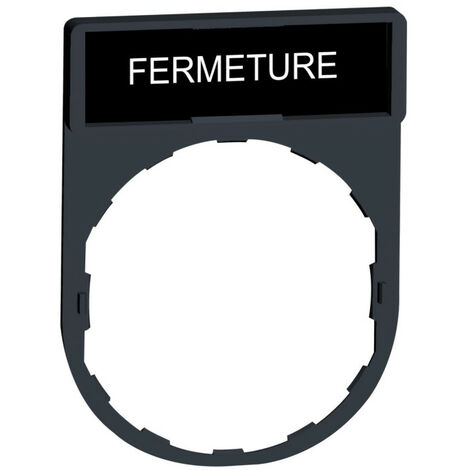 Harmony - porte-étiquette 30x40 + étiquette 'FERMETURE' 8x27 - blanc/noir (ZBY2114)