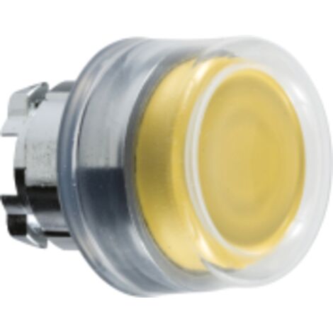 Harmony tête de bouton poussoir + capuchon IP69K - Ø22 - jaune - ZB4BP5