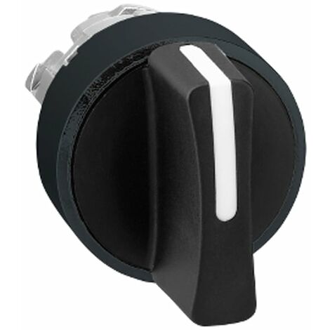 Harmony tête de bouton tournant - 3 positions - Ø22- noir - ZB4BD37