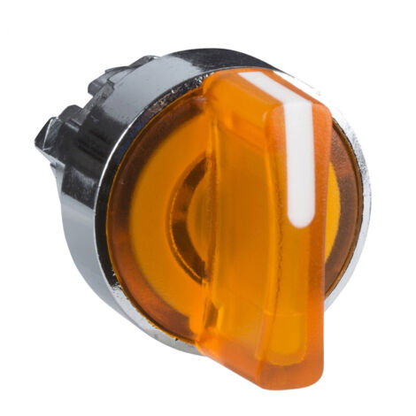 Harmony tête de bouton tournant lumineux - 2 positions Ø22 - orange  - ZB4BK1253