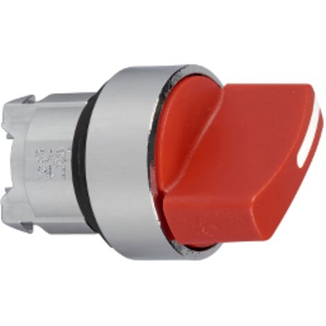 Harmony tête de bouton tournant lumineux - 2 positions Ø22 - rouge  - ZB4BK1243