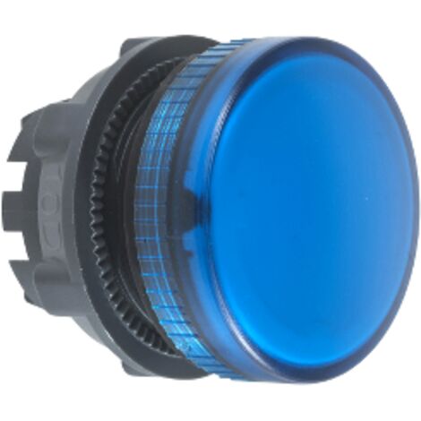 Harmony tête de voyant - Ø22 - rond - cabochon lisse bleu  - ZB5AV063
