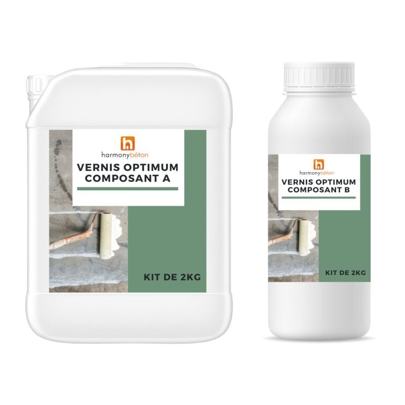 Vernis Optimum® bi composant pu - Kit de 2 kg Mate - Harmony Béton