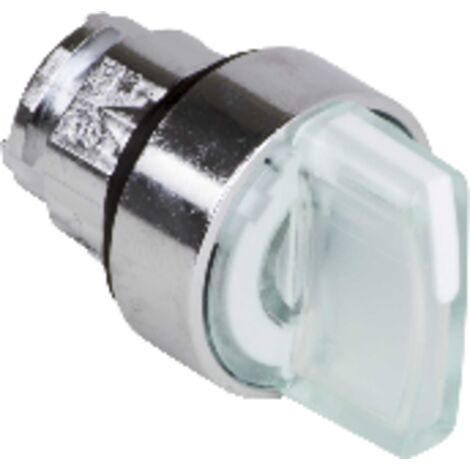 Harmony XB4 - tête bouton à manette lumineux - Ø22 - 3 pos fix - blanc