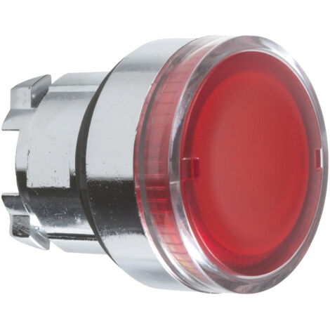 Harmony XB4 tête bouton poussoir lumineux BA9s diam. 22 rouge SCHNEIDER ZB4BW34