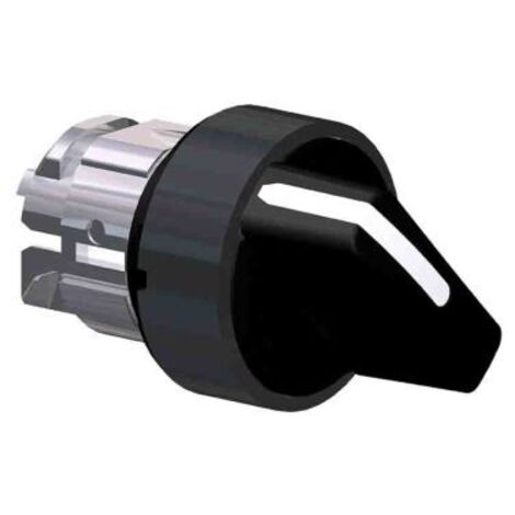 Harmony XB4 - tête bouton tournant à manette - Ø22 - 2 posit fixes - noir - ZB4BD27