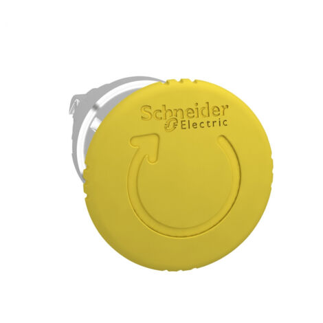 Harmony XB4 - tête coup de poing - pousser tourner - Ø40 - jaune  - ZB4BS55