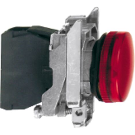 Harmony XB4 - voyant direct - pour BA9s - 250VAC - Ø22 - cabochon lisse rouge  - XB4BV64