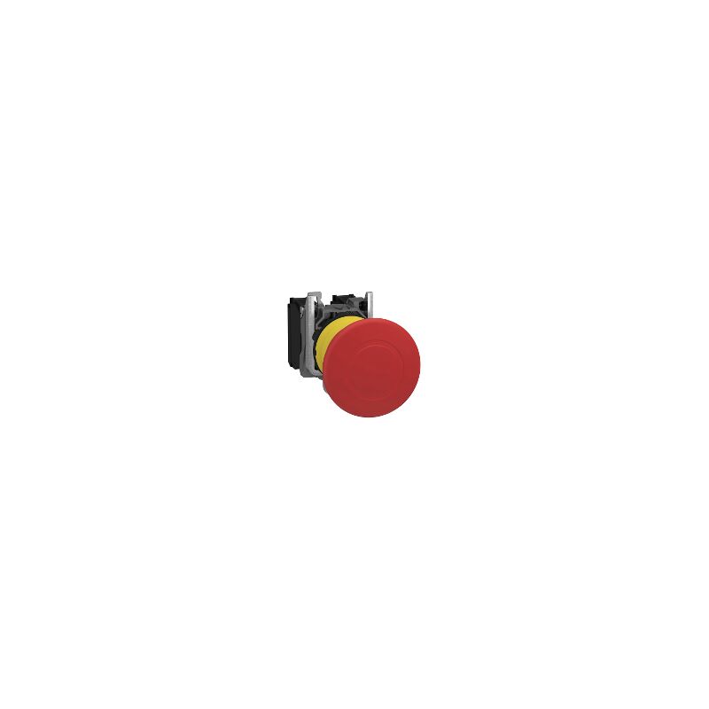 Harmony arrêt d'urgence rouge Ø22 - tête Ø 40 - pousser-tirer - 1O+1F - XB5AT845