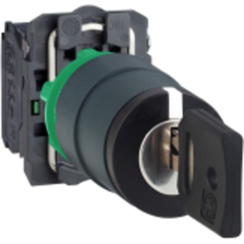 Harmony XB5 - bouton à clé 455 - Ø22 - 3 pos fix - retr GCD - 2F - vis