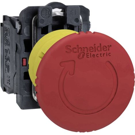 Harmony XB5 - bouton arrêt urgence - pousser tourner - 2O - rouge - Ø40 - XB5AS8444