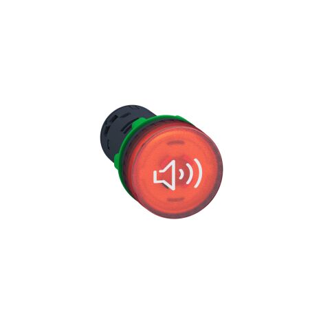 Harmony XB5 - buzzer lumineux - Ø22 - 90dB - rouge - 230V - racc bornier - XB5KS2M4