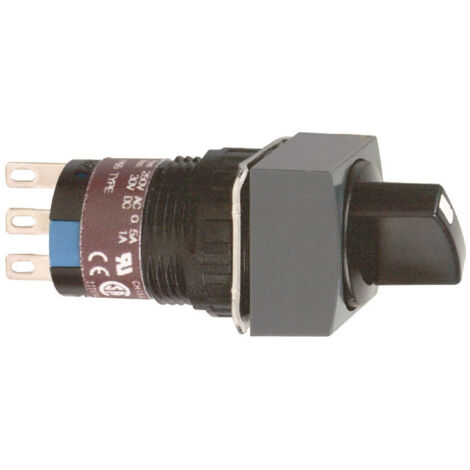 Harmony XB6 bouton tournant diam. 16mm à manette 2 positions 2OF noir SCHNEIDER XB6ECD222P