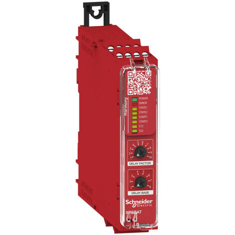 Harmony XPSU-Module de sécurité-Estop protection, OSSD, PNP/PNP 24 VDC-à vis (XPSBAT12A1AP)