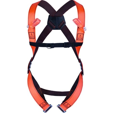 Harnais 2 points antichute Dorsal, Sternal Acier, Polyester Orange