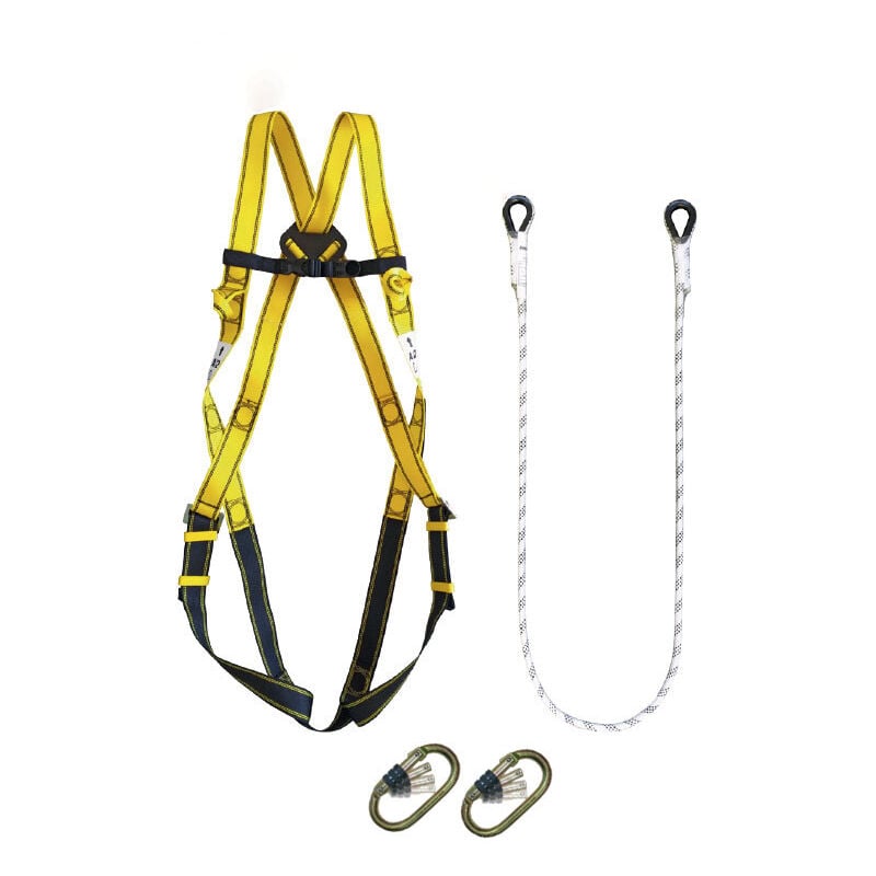 KIT NACELLE Harnais 3800a + longe lb101b 1 m + 2 mousquetons 3805a LEVAC - 3616KIT1V