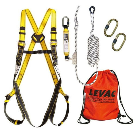 Harnais 3800C + 1 Stopchute 3803A100 + 2 Mousquetons + 1 Sac rectangle LEVAC - 36161KIT2V