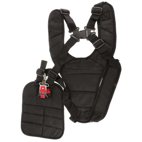 Harnais à Double Bandoulière Rembourrée Boutonnage Sécurité Bretelles pour Débroussailleuse Tondeuse et Taille-Bordures Épaule Rembourrée Boutonnage Sécurité Noir-betterlife BETTERLIFE