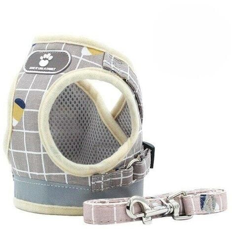 Harnais animal réglable kaki foncé L Bracelet pour animaux de compagnie