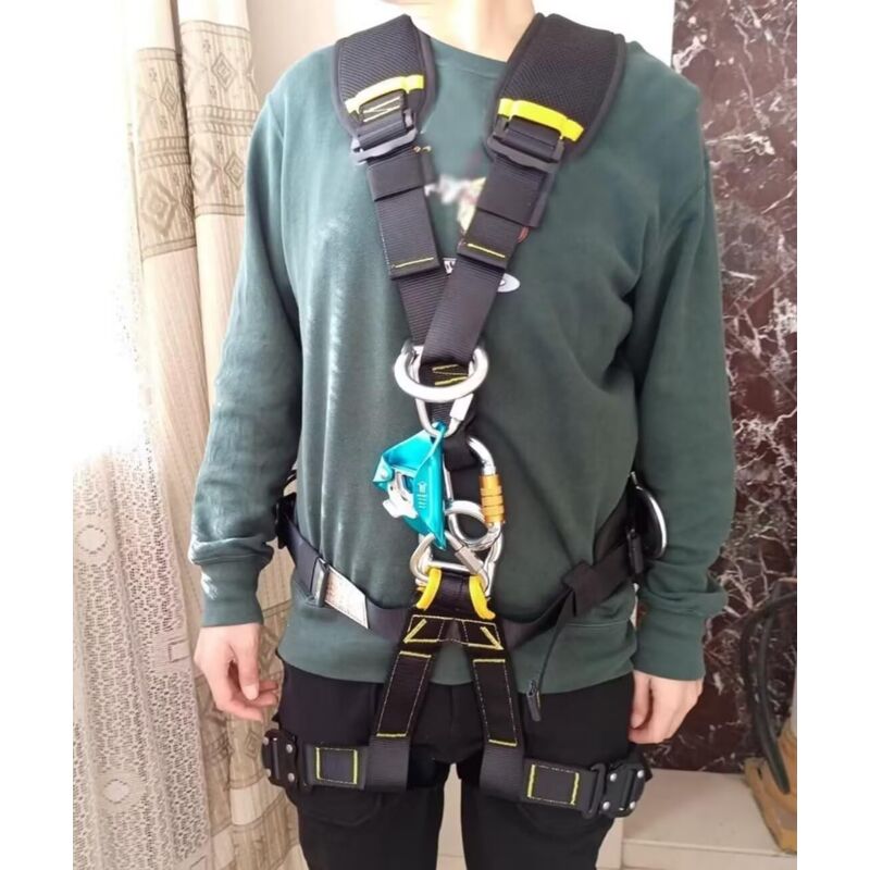 Harnais antichute avec bloqueur de poitrine pour travaux en haute altitude, alpinisme, ceinture de sécurité intégrale, harnais d'escalade