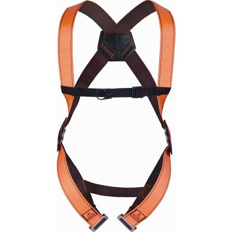 HARNAIS ANTICHUTE DELTA PLUS 1 POINT ACCROCHAGE DORSAL TAILLE XXL - HAR11XX-- - Noir,Orange