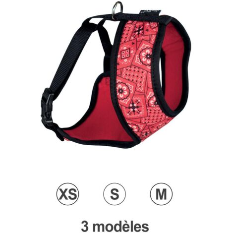 Harnais Bandana Rouge : Taille XS