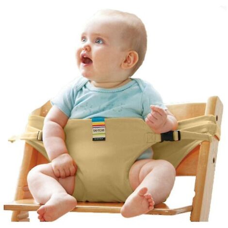 Harnais/ceinture de chaise de salle à manger portable et sécuritaire kaki