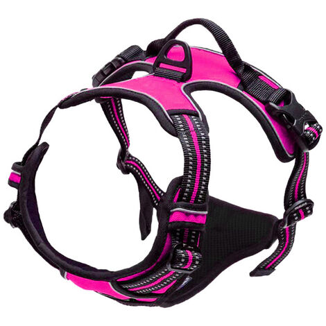 Harnais Chien, Harnais Anti Traction pour Chien, Harnais Chien Anti Traction Réfléchissant, avec Laisse pour Chien, pour Entraînement en Plein Air Lefou
