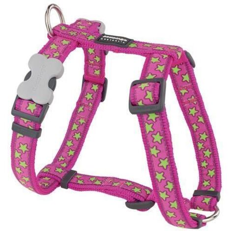 Harnais chien Red Dingo Fantaisie rose motifs étoiles Taille : T3